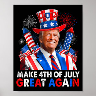 Donald Trump Patriottisch Vuurwerk Maak 4 juli G Poster