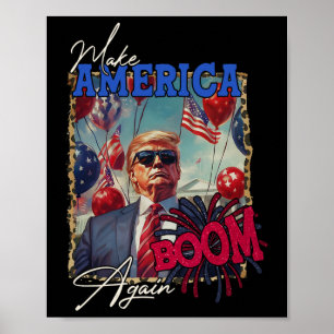 Donald Trump Patriottisch Vuurwerk Maakt 4 juli B Poster