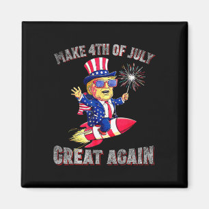 Donald Trump Patriottisch Vuurwerk Maakt 4 juli G Magneet