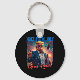 Donald Trump Patriottisch Vuurwerk Maakt 4 juli Vu Sleutelhanger