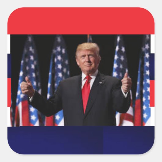 Donald Trump Patriottische Sticker (Voorkant)