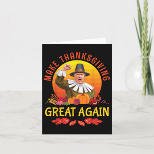 Donald Trump pelgrimskostuum maakt Thanksgiving gr Kaart