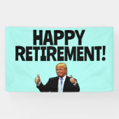 DONALD TRUMP PENSIONERING PARTY BANNER (Horizontaal)