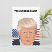 DONALD TRUMP PERSONALIZED BIRTHDAY PARTY INVITATIO KAART (Staand voorkant)