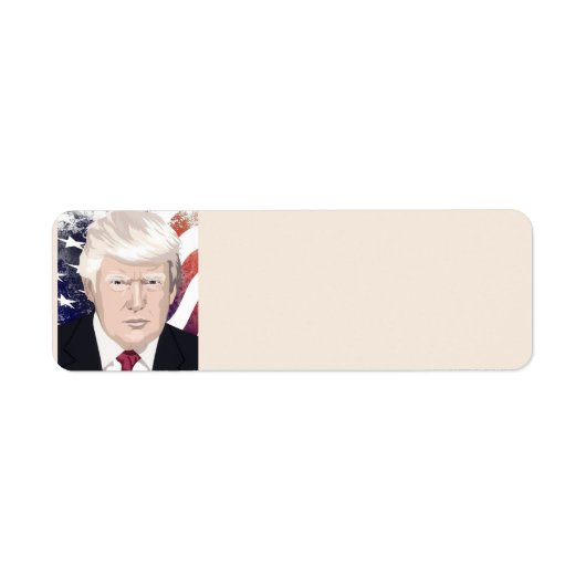 DONALD TRUMP PERSONALIZED RETURN ADRES ETIKETTERS ETIKET (Voorkant)