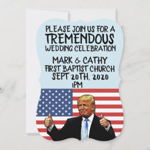 DONALD TRUMP PERSONALIZED WEDDING INVITATIONS KAART