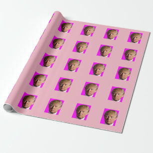 DONALD TRUMP PINK WRAPPING PAPIER