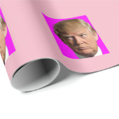 DONALD TRUMP PINK WRAPPING PAPIER (Rol Hoek)