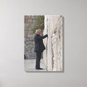 Donald Trump Places neemt nota van Westerne wand Canvas Afdruk (Voorkant)