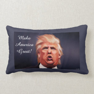 Donald Trump Polyester Lumbar Coussin 13" x 21"