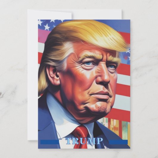 Donald Trump Pop Art Feestdagenkaart (Voorkant)
