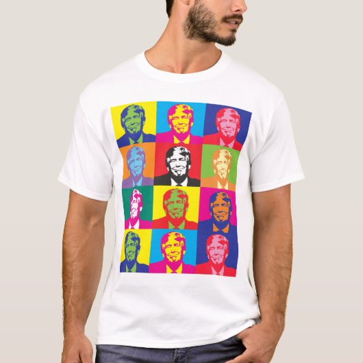 Donald Trump Pop Art T-Shirt de base pour hommes (Devant)