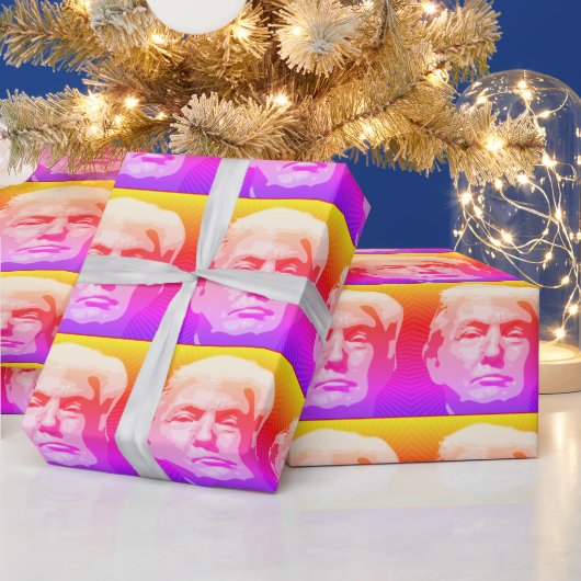 DONALD TRUMP POP ART WRAPPING PAPIER (Feestdagen)
