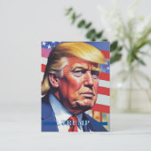 Donald Trump Pop Kunst Briefkaart (Staand voorkant)