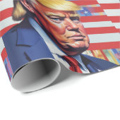 Donald Trump Pop Kunst Cadeaupapier (Rol Hoek)