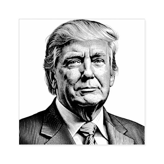 DONALD TRUMP PORTRAIT TAMPON EN CAOUTCHOUC (Impression)