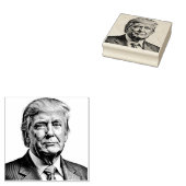 DONALD TRUMP PORTRET RUBBEREN STEMPEL (Gestempeld)