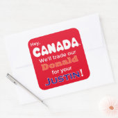 Donald Trump Pour Justin Sticker (Enveloppe)