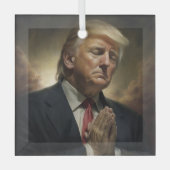 Donald Trump Pray for America Glas Ornament (Voorkant)