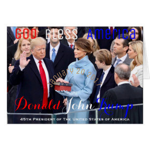 Donald Trump prenant le son serment d'entrée en