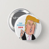 Donald Trump President 2016 Karikatuur Button (Voorkant /achterkant)