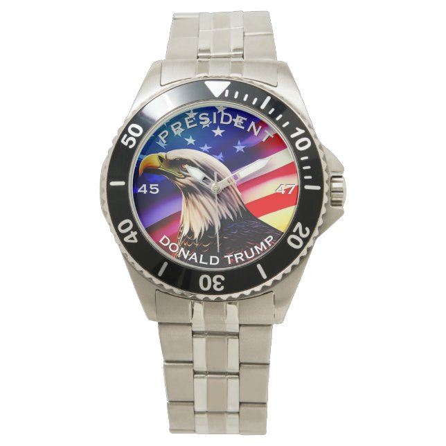 Donald Trump President Eagle Horloge (Voorkant)