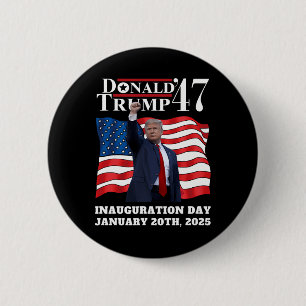 Donald Trump President Inauguratiedag 2025 Victo Ronde Button 5,7 Cm