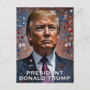 Donald Trump President Modern Portrait Briefkaart