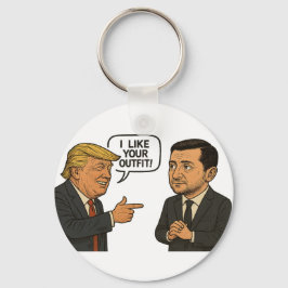 Donald Trump prijst Zelensky's formele pak Sleutelhanger