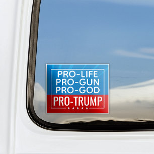Donald Trump Pro-Life Pro-God Pro-Pistool-Trump Sticker