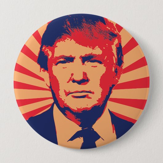 Donald Trump Propaganda Style Ronde Button 4,0 Cm (Voorkant)