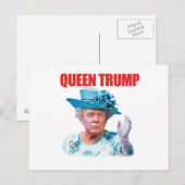Donald Trump Queen Trump Briefkaart (Voorkant / Achterkant)