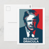 Donald Trump RECOUNT DRACULA Briefkaart (Voorkant / Achterkant)