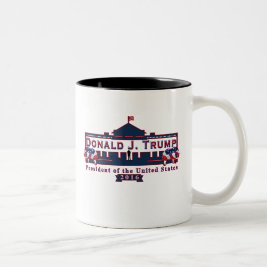 Donald Trump Red White Blue 11 oz Coffee Mok Cup (Rechts)