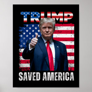 Donald Trump redde de 47e inauguratie van het Amer Poster