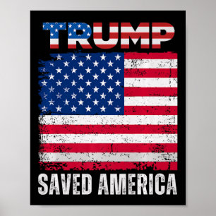 Donald Trump redde de 47e inauguratie van het Amer Poster