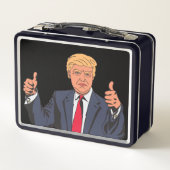 DONALD TRUMP RETRO METAL LUNCHBOX (Achterkant)