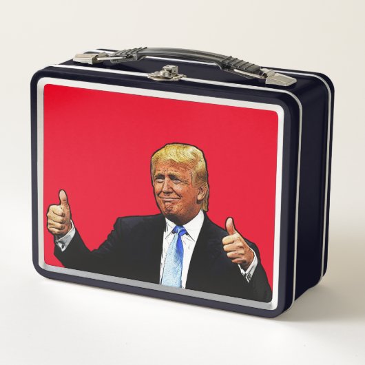 DONALD TRUMP RETRO METAL LUNCHBOX (Voorkant)