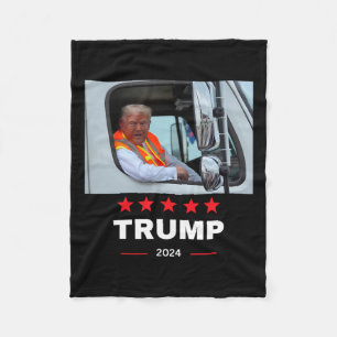 Donald Trump rijdt in vuilniswagen 2 Fleece Deken