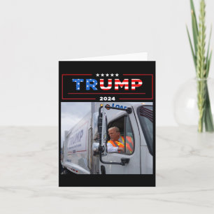 Donald Trump rijdt in vuilniswagen Shirt vuilnis Kaart