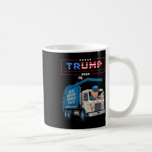 Donald Trump rijdt in vuilniswagen Shirt vuilnis Koffiemok