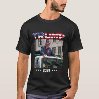 Donald Trump rijdt vuilniswagen Truck Tru T-shirt