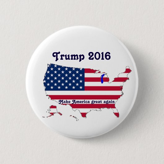Donald Trump Ronde Button 5,7 Cm (Voorkant)