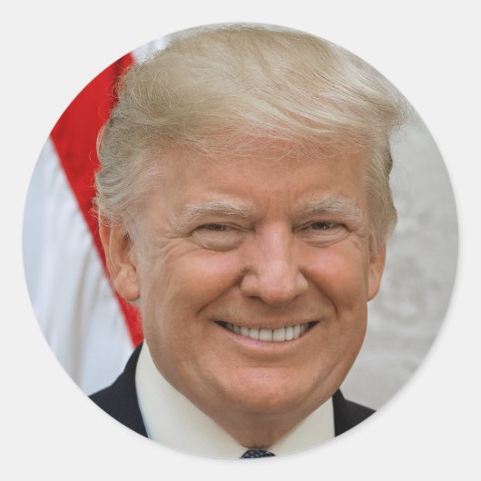 Donald Trump Ronde Sticker (Voorkant)