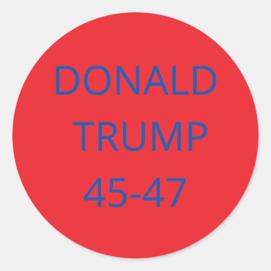 Donald Trump Ronde Sticker (Voorkant)
