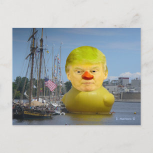 Donald Trump Rubber Yellow Duck Briefkaart