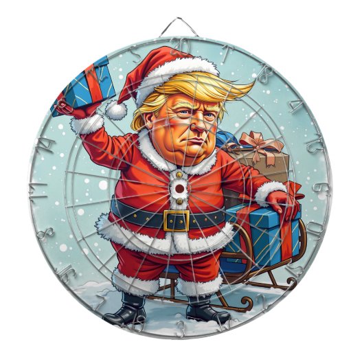 Donald Trump Santa Claus Dartbord (Voorkant)