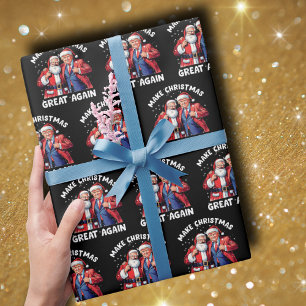 Donald Trump Santa Claus Trump Santa Gift Cadeaupapier