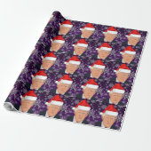DONALD TRUMP SANTA HAT Wrapping Paper Cadeaupapier (Uitgerold)