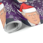 DONALD TRUMP SANTA HAT Wrapping Paper Cadeaupapier (Rol Hoek)